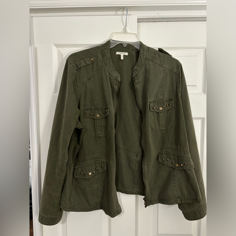 Maurice’s Size 3X Green Cargo-Material Jacket, Worn a couple of times.